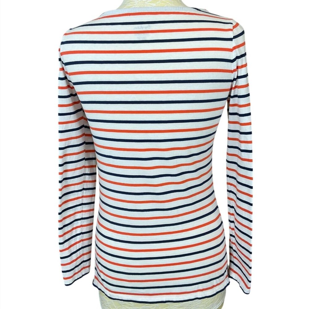 Boden Great Breton You've Earned These Stripes Long Sleeve Scoop Neck Tee 6 - Picture 4 of 8